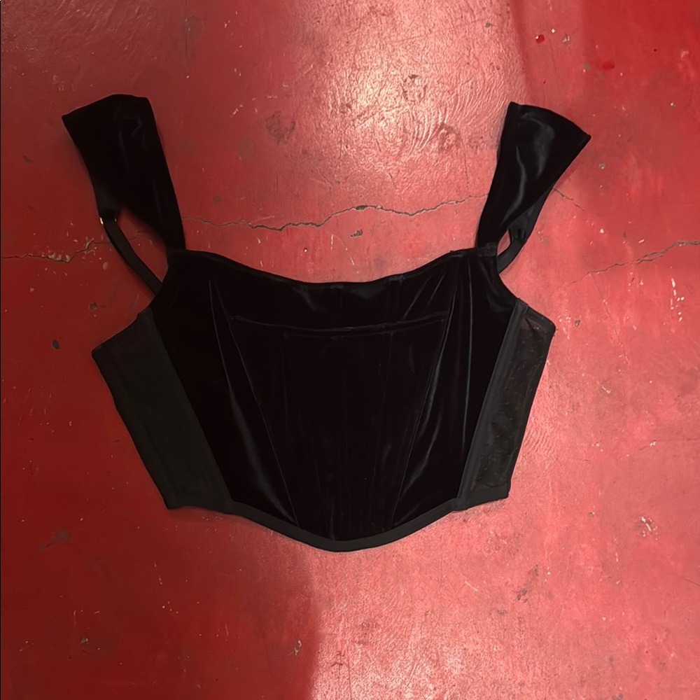 Victoria's Secret Black Mesh Corset